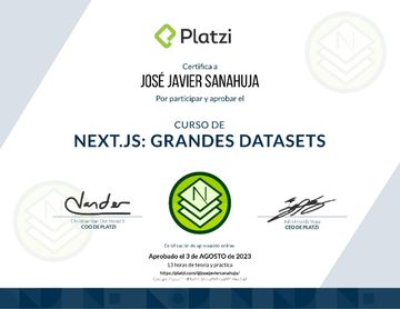 Nextjs Grandes Datasets