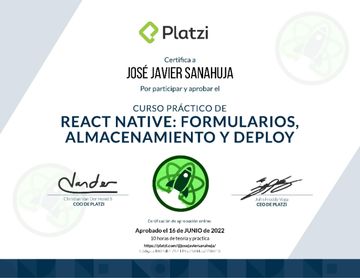 React Native Formularios Almacenamiento