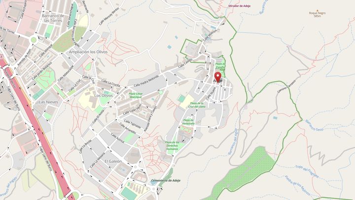 Mapa de diseño web en Adeje