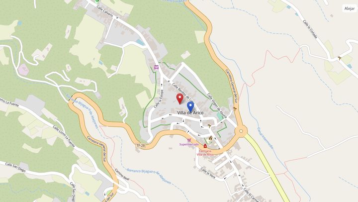 Mapa de diseño web en Arico