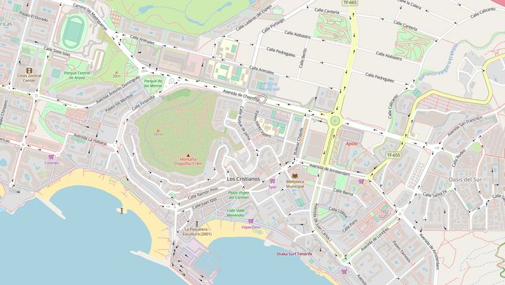 Mapa de diseño web en Arona