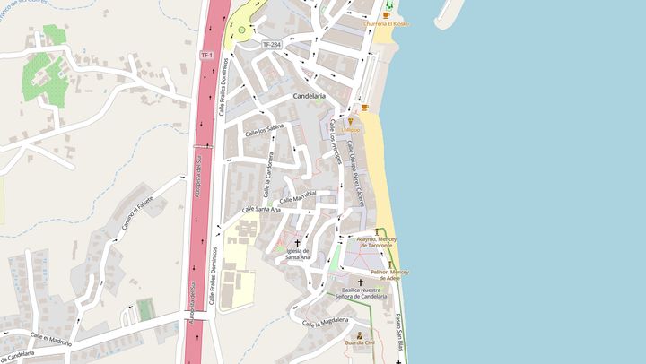 Mapa de diseño web en Candelaria