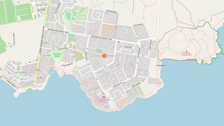 Mapa de diseño web en Costa del Silencio