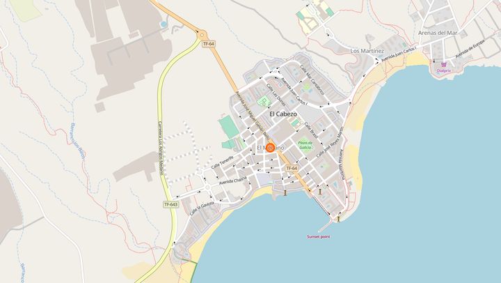 Mapa de diseño web en El Médano