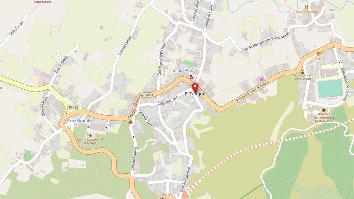 Mapa de diseño web en El Tanque