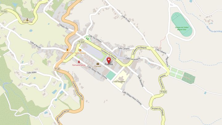 Mapa de diseño web en Fasnia