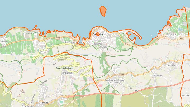 Mapa de diseño web en Garachico