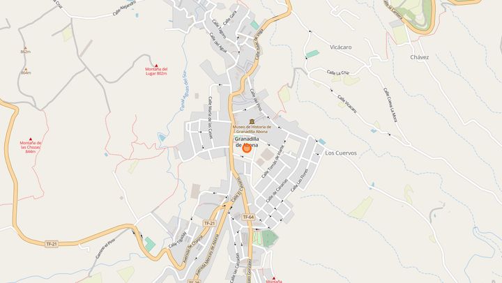 Mapa de diseño web en Granadilla (Casco)