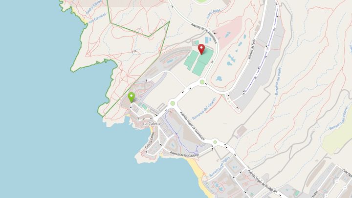 Mapa de diseño web en La Caleta