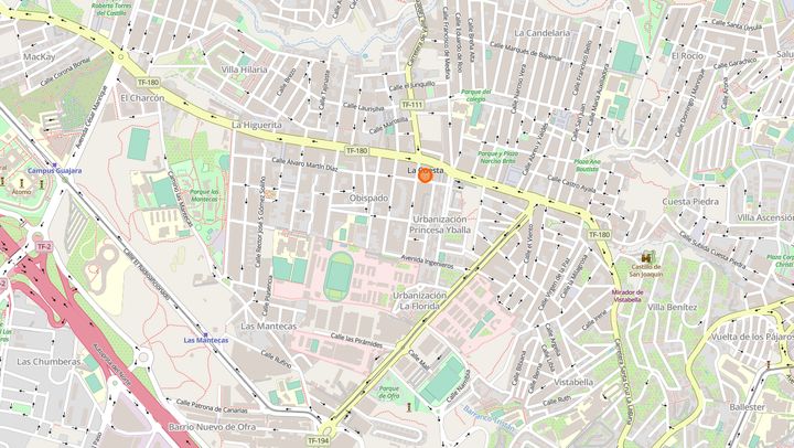 Mapa de diseño web en La Cuesta