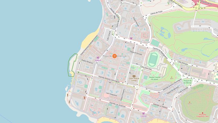 Mapa de diseño web en Playa de las Américas