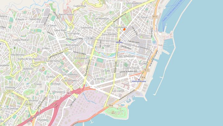 Mapa de diseño web en Santa Cruz de Tenerife